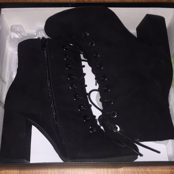 MIA Shoes - Jane Black Nova Suede Booties